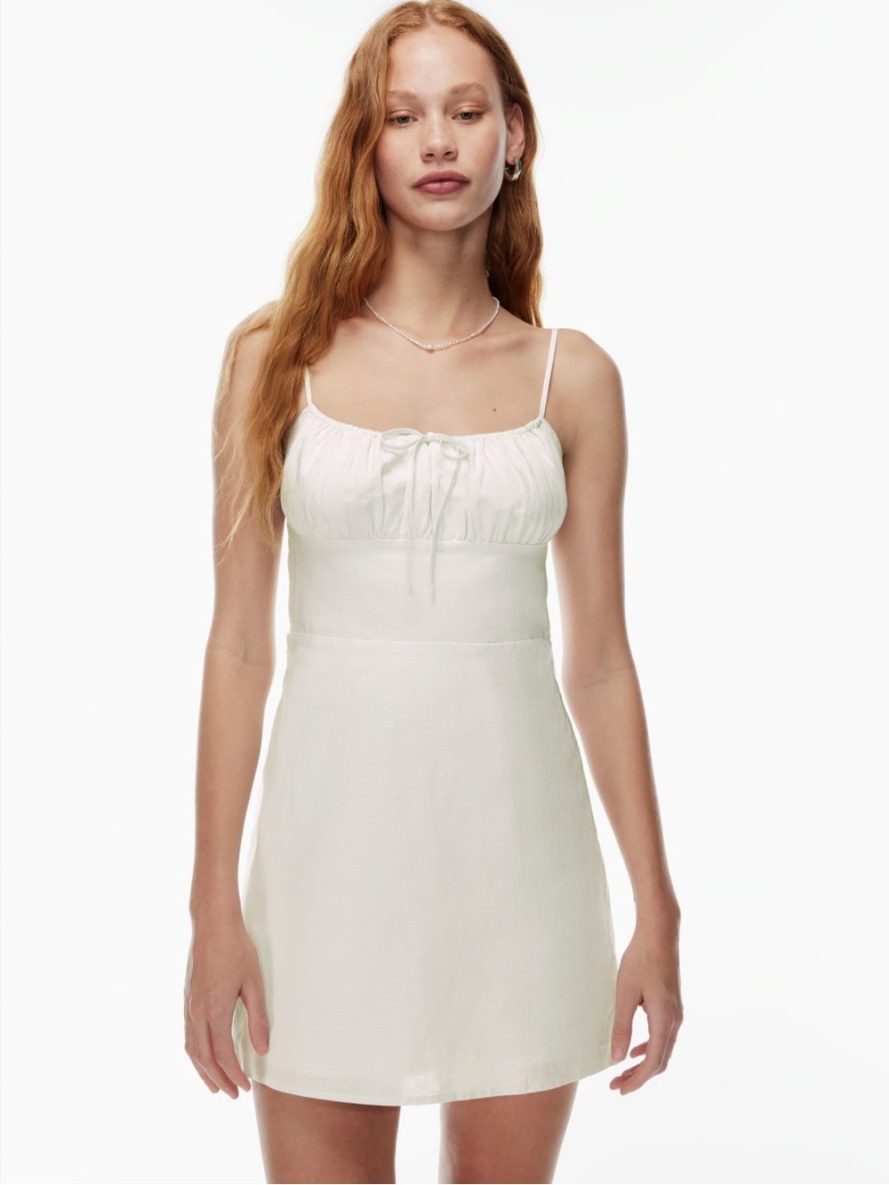 Abercrombie & Fitch White Slip Dress with Tie Front